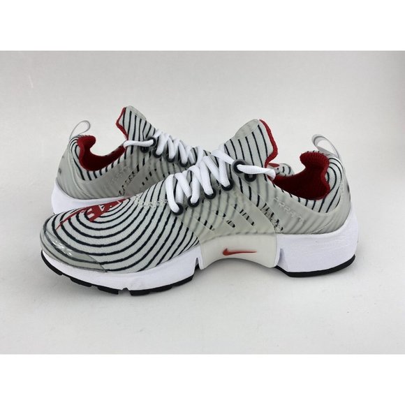Nike Air Presto White Black Red Men's Sneakers Shoes Nike Logo Zebra CT3550-101 - Picture 12 of 12